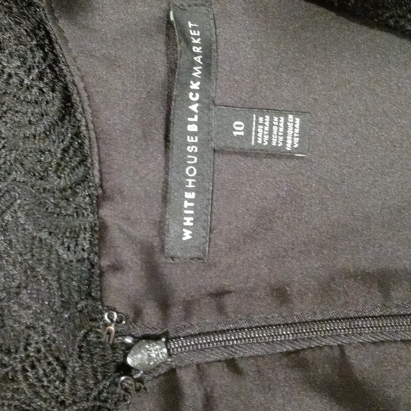 🖤White House Black Market🖤 - Black Fit & Flare Lace Cocktail Dress - Picture 4 of 15